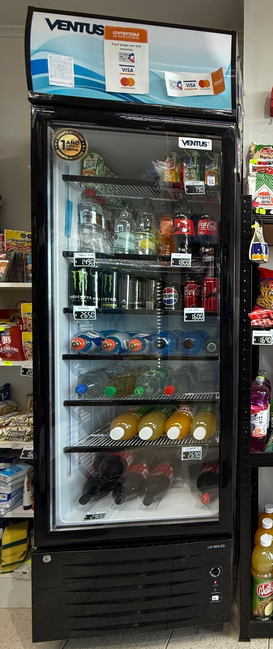 Refrigerador de bebidas en Mery's